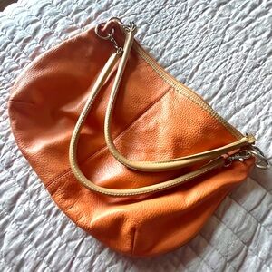 Maxx New York Tangerine Leather Shoulder Bag